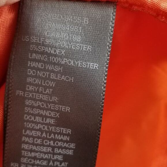 4/$20 Love21 Forever 21 Sleeveless Red Orange Ruffle Dress - Size M - Picture 4 of 5